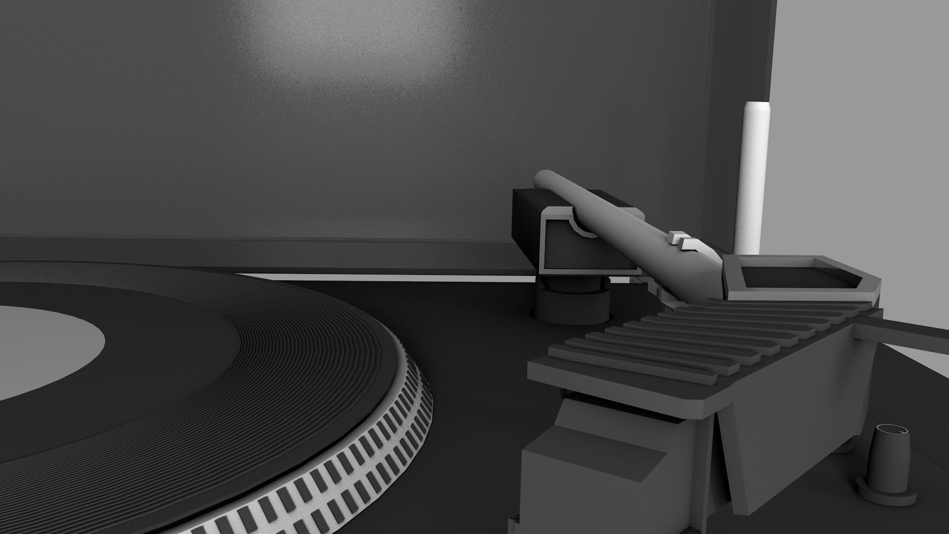 Classic Record Player 3D model_5