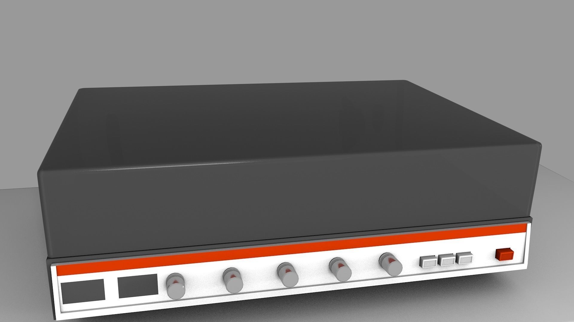 Classic Record Player 3D model_9