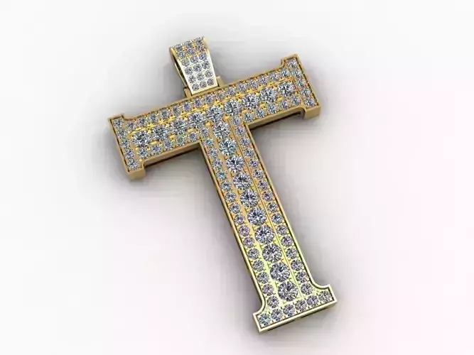 T-shaped Pendant Gold