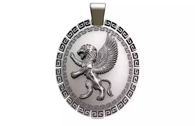 Winged lion 2 pendant
