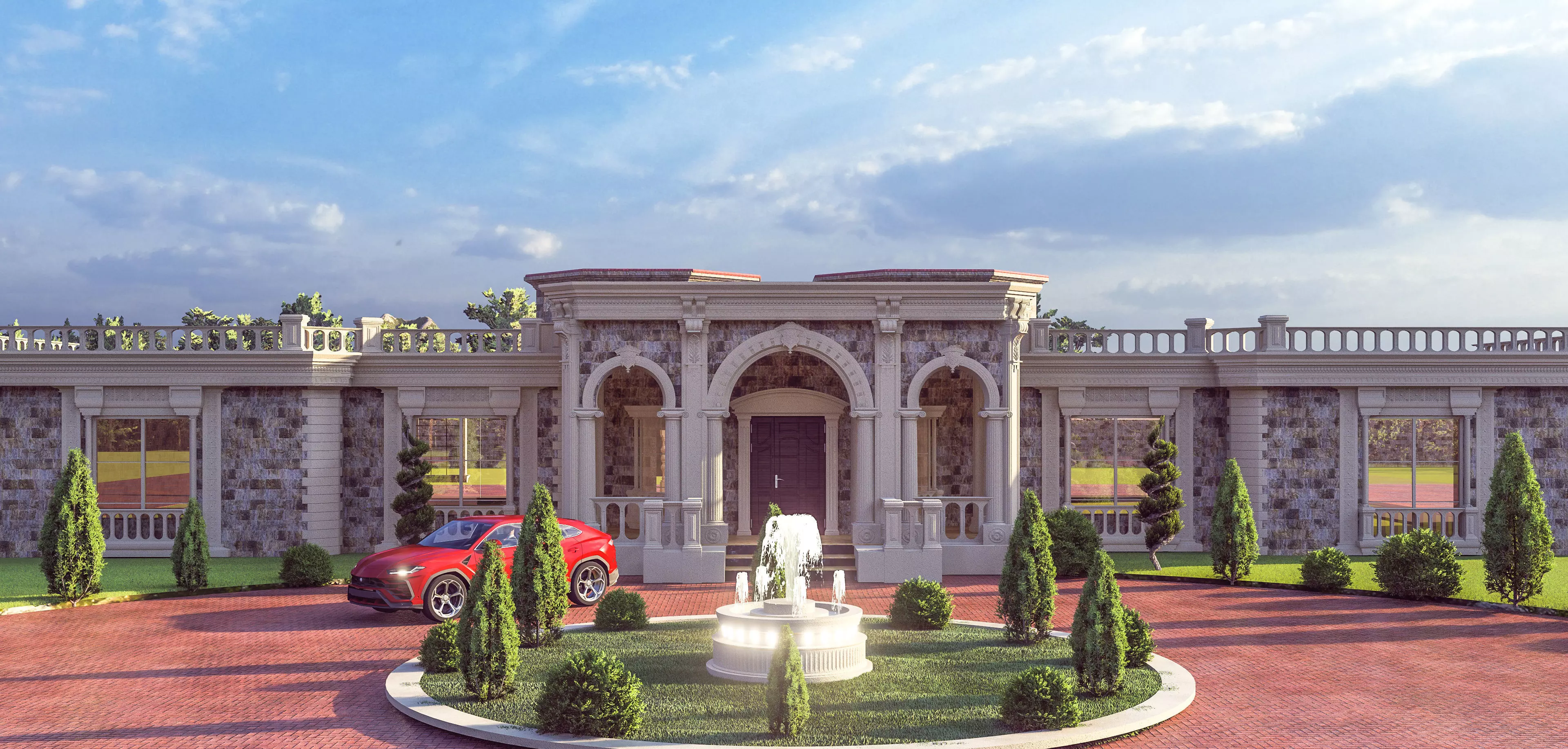 classic villa  3D model_0