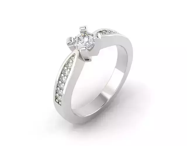 D-0882 diamond engagement ring gold