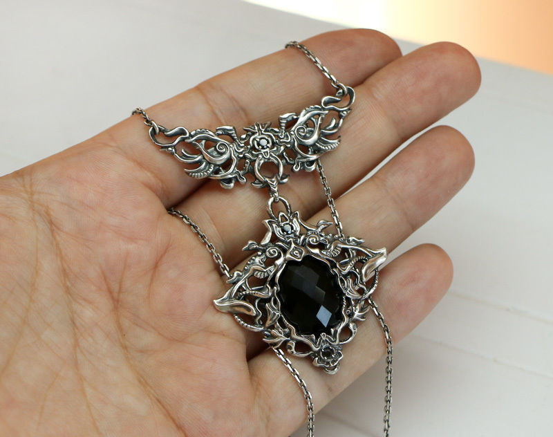 A bundle of fantasy pendants 3d models with stones for oxidizing 3D print model_4