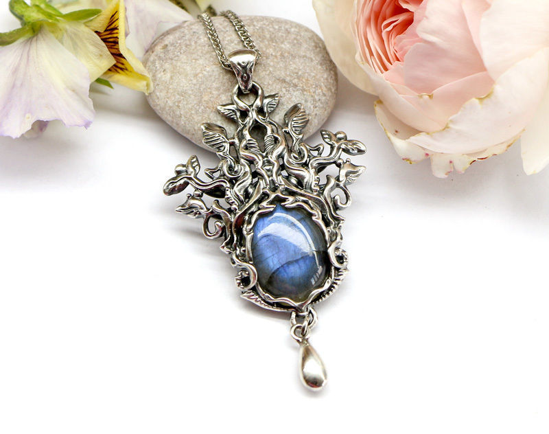 A bundle of fantasy pendants 3d models with stones for oxidizing 3D print model_10