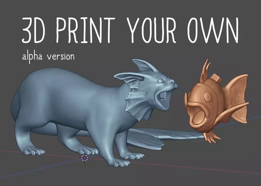Print-friendly Realistic Vaporeon 3D print model