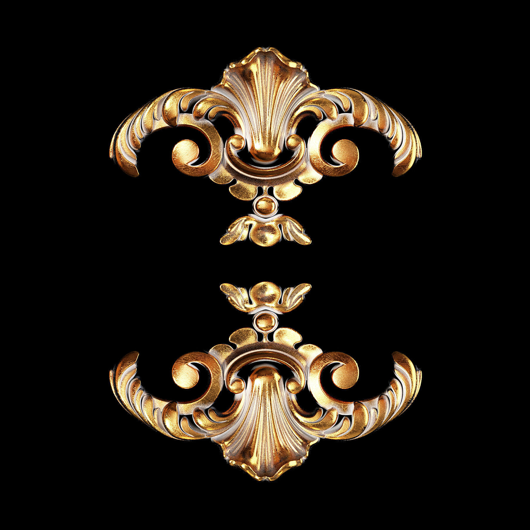 Classic carved 023 3D model_1