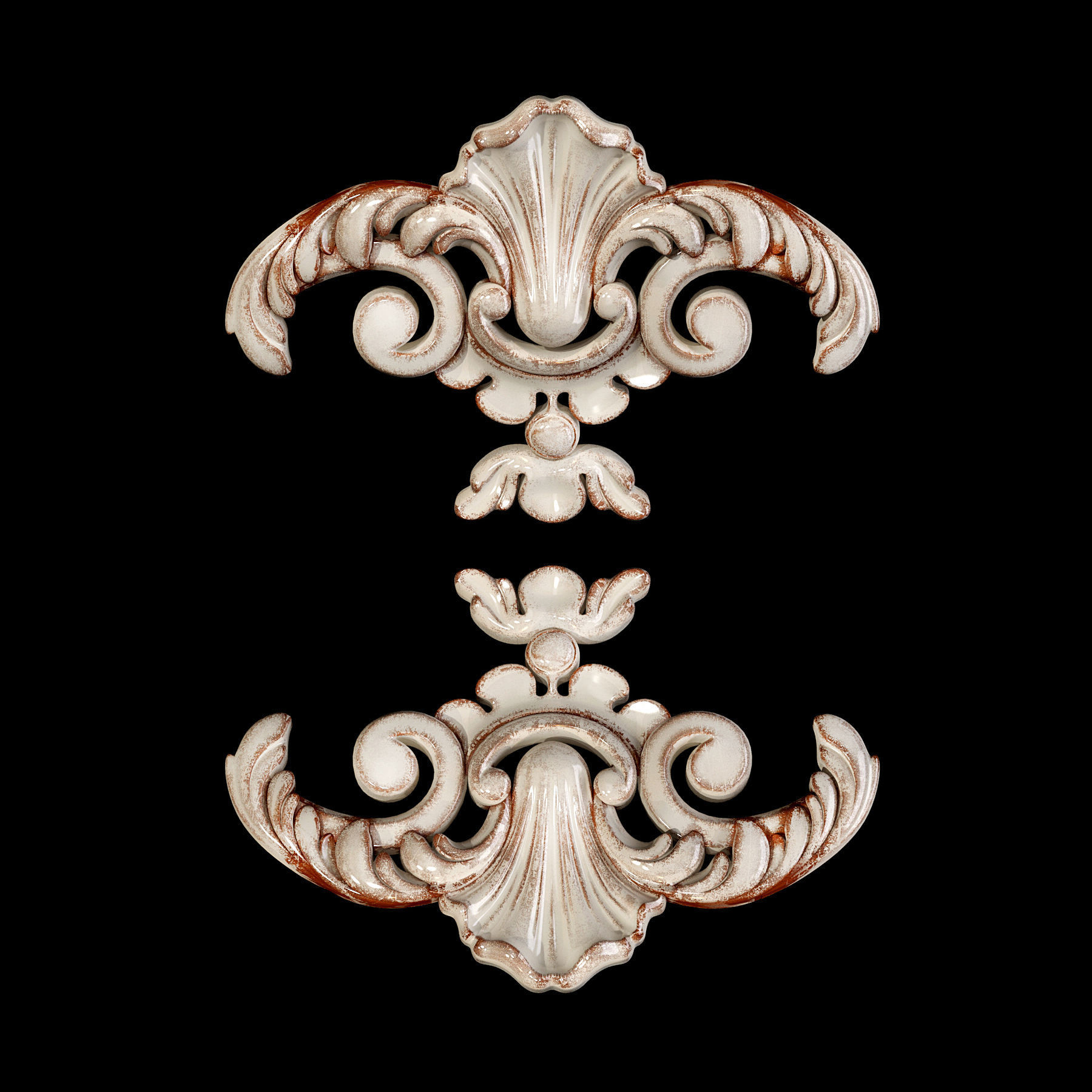 Classic carved 023 3D model_3