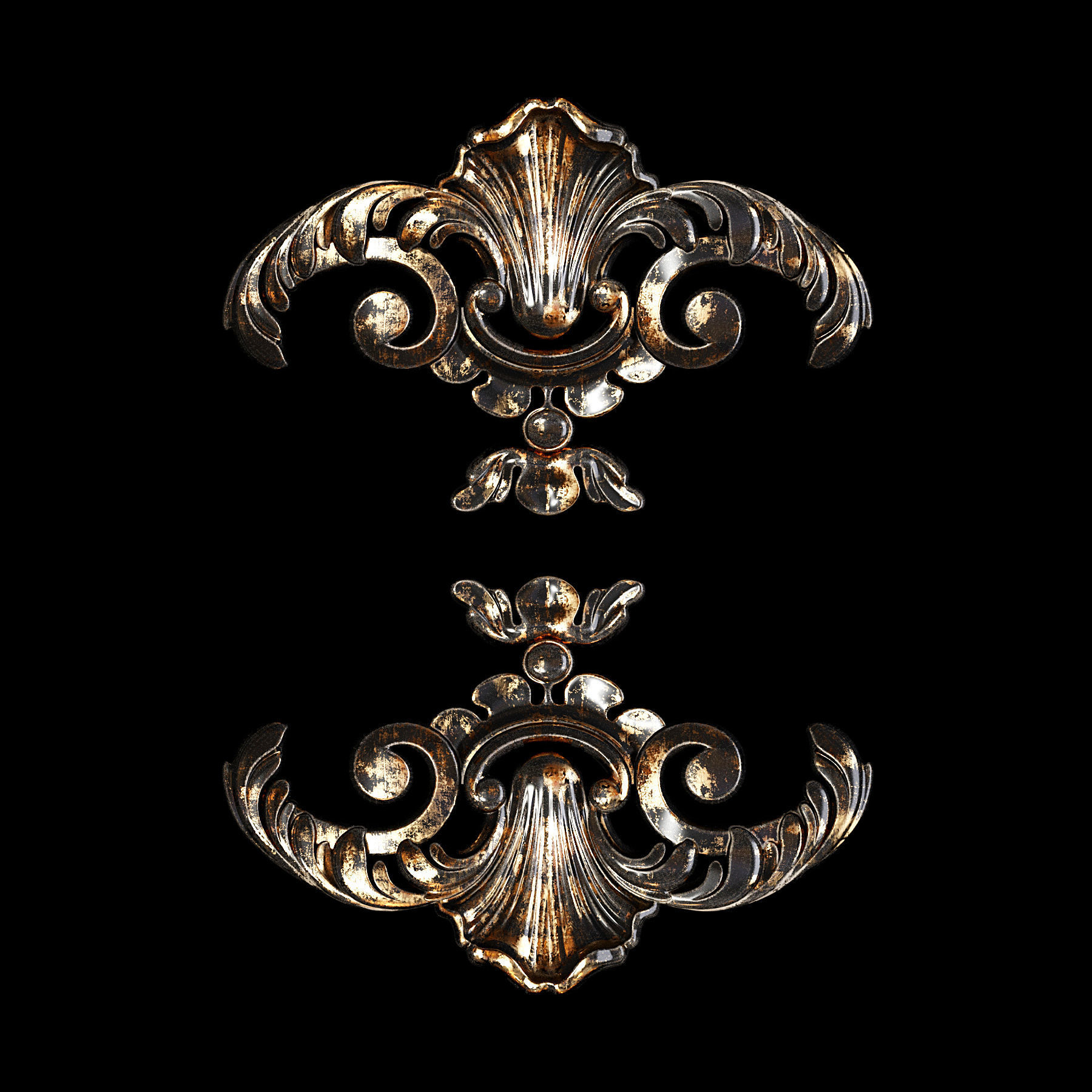 Classic carved 023 3D model_2