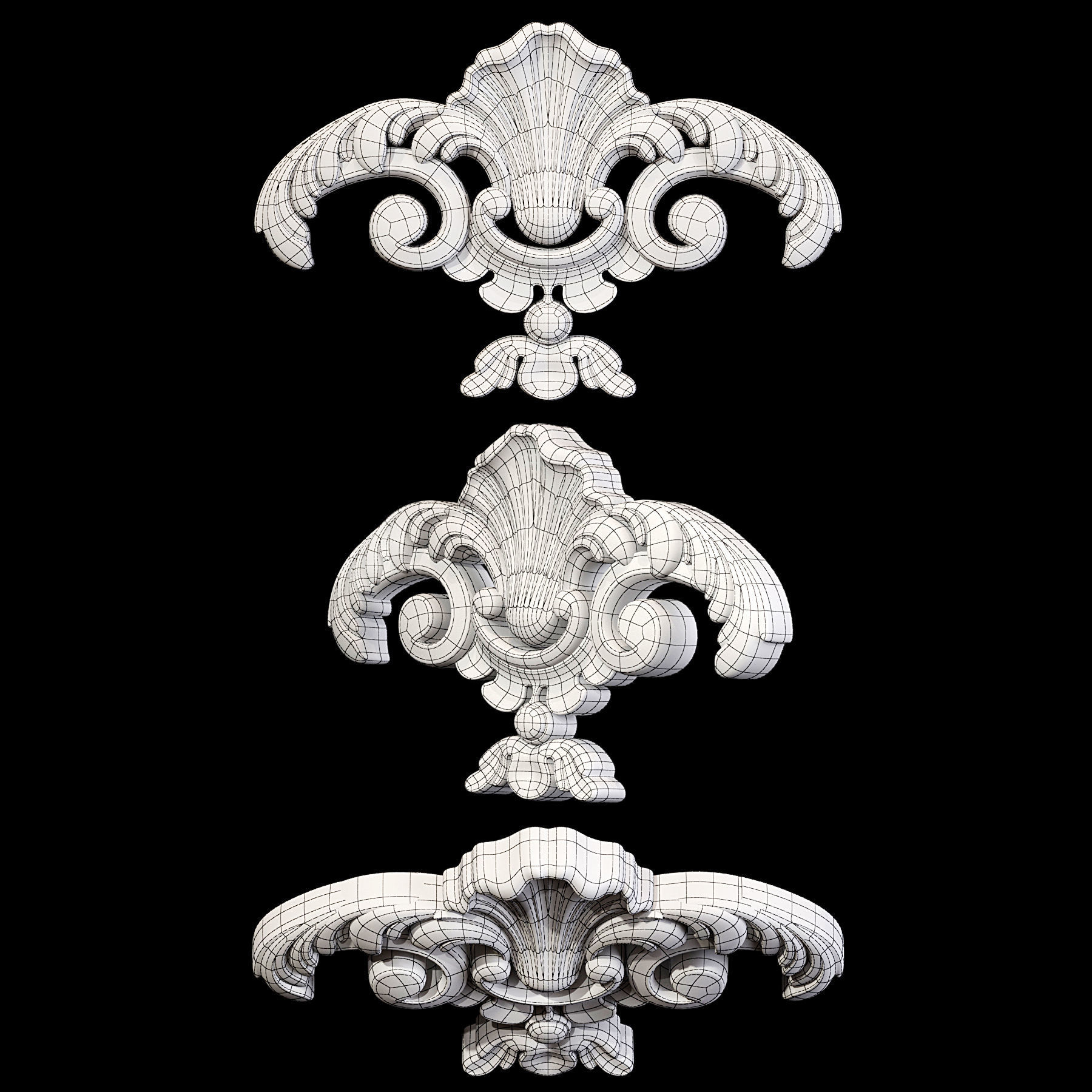 Classic carved 023 3D model_5