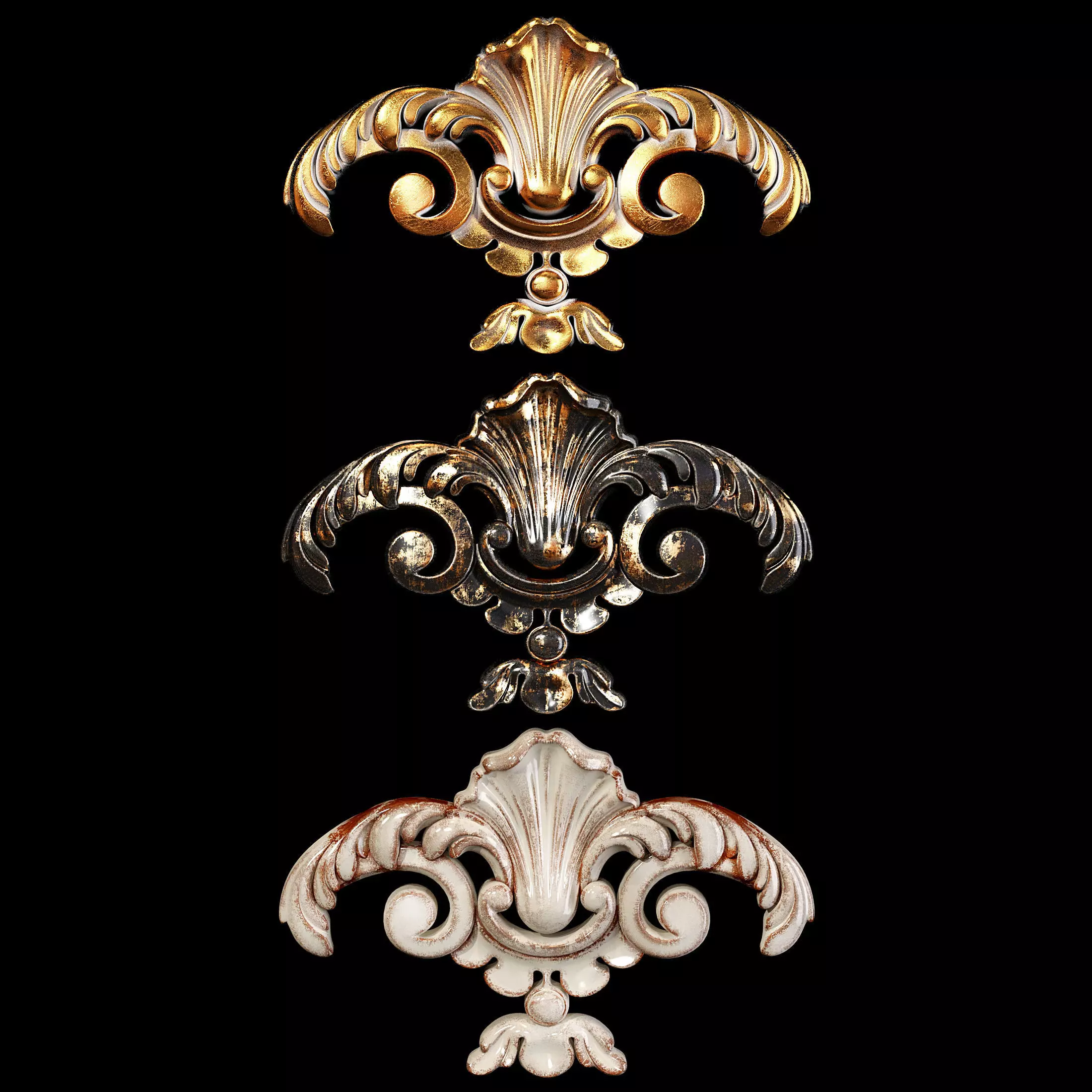 Classic carved 023 3D model_0