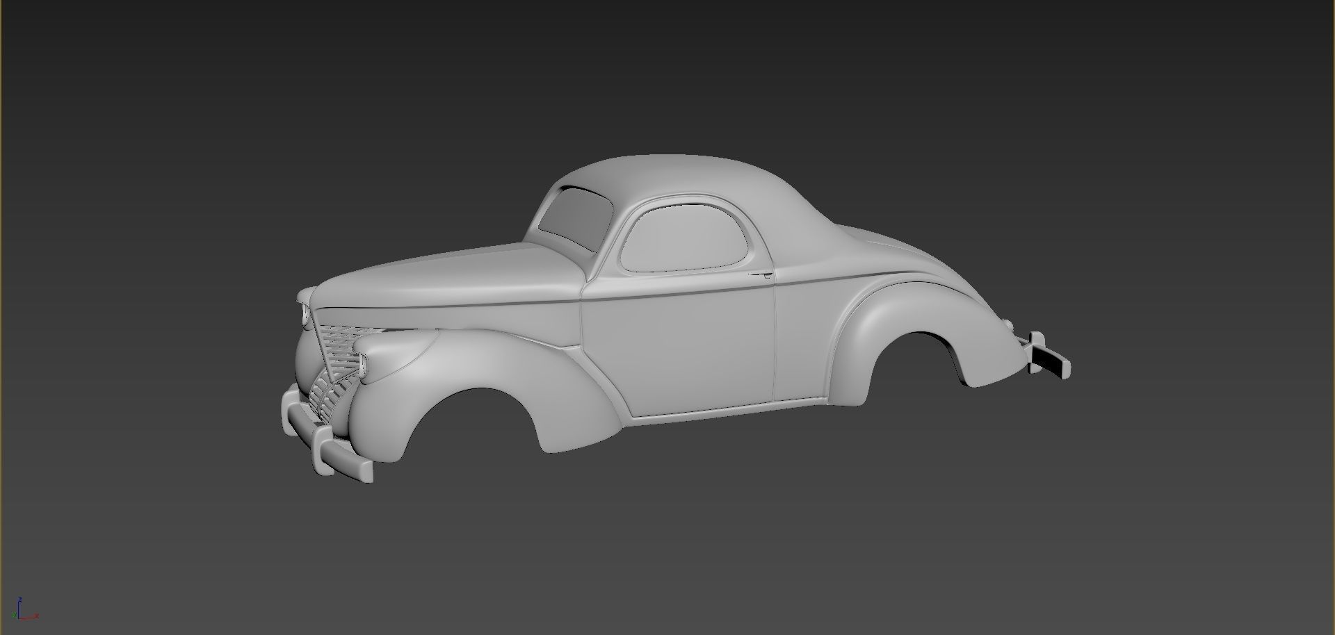 Willys Coupe 1939 Body For Print 3D print model_1