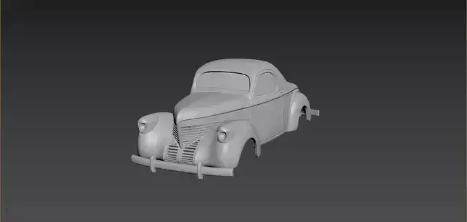 Willys Coupe 1939 Body For Print 3D print model