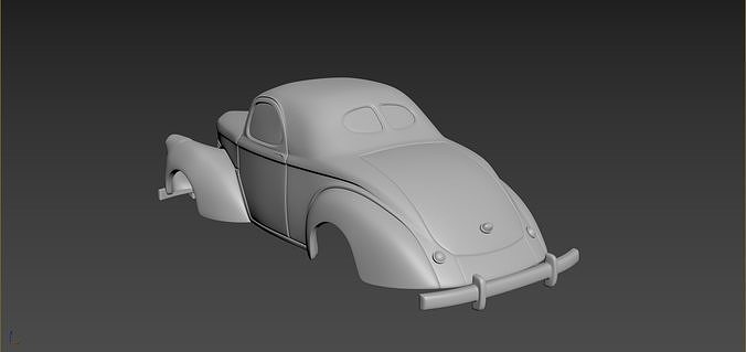 Willys Coupe 1939 Body For Print 3D print model 4