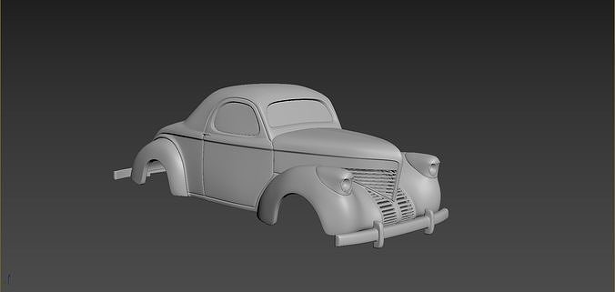 Willys Coupe 1939 Body For Print 3D print model 5