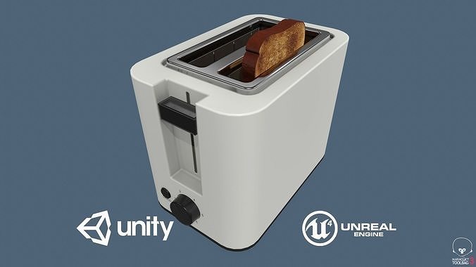 Toaster Low-poly 3D model
