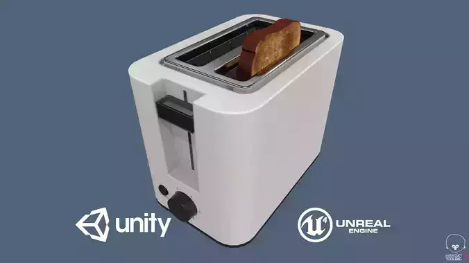 Toaster Low-poly 3D model