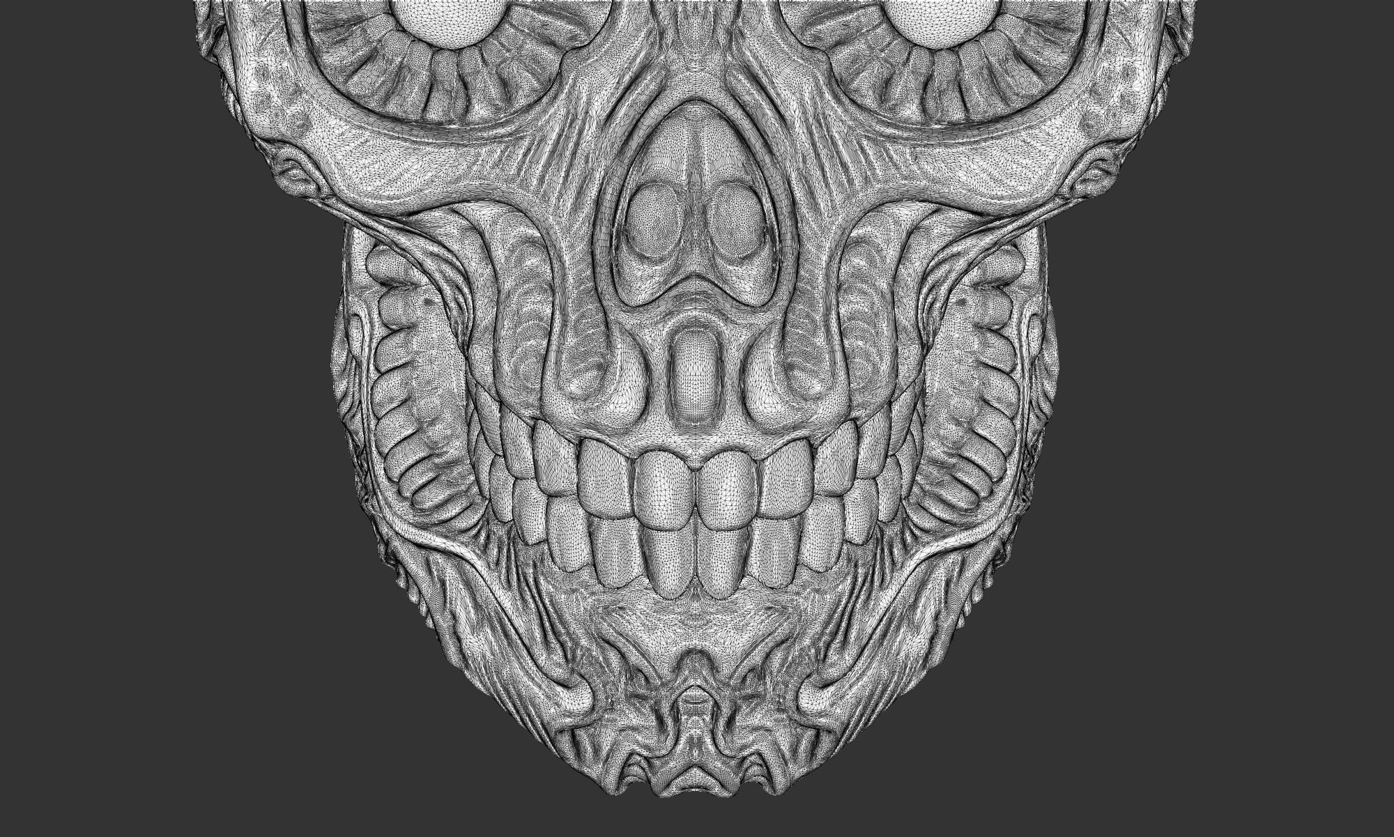 Fancy Skull pendant 3D print model_11