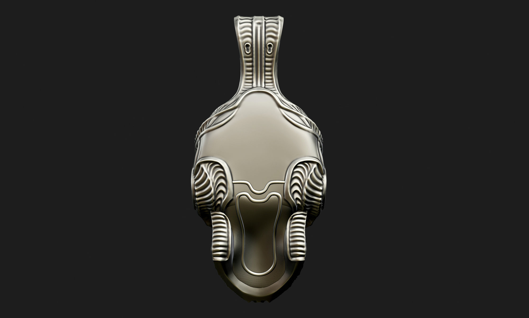 Fancy Skull pendant 3D print model_9