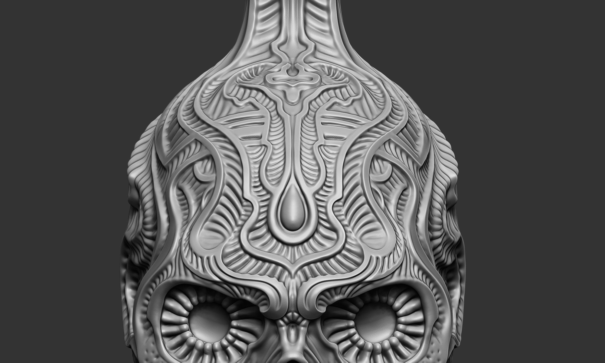 Fancy Skull pendant 3D print model_2