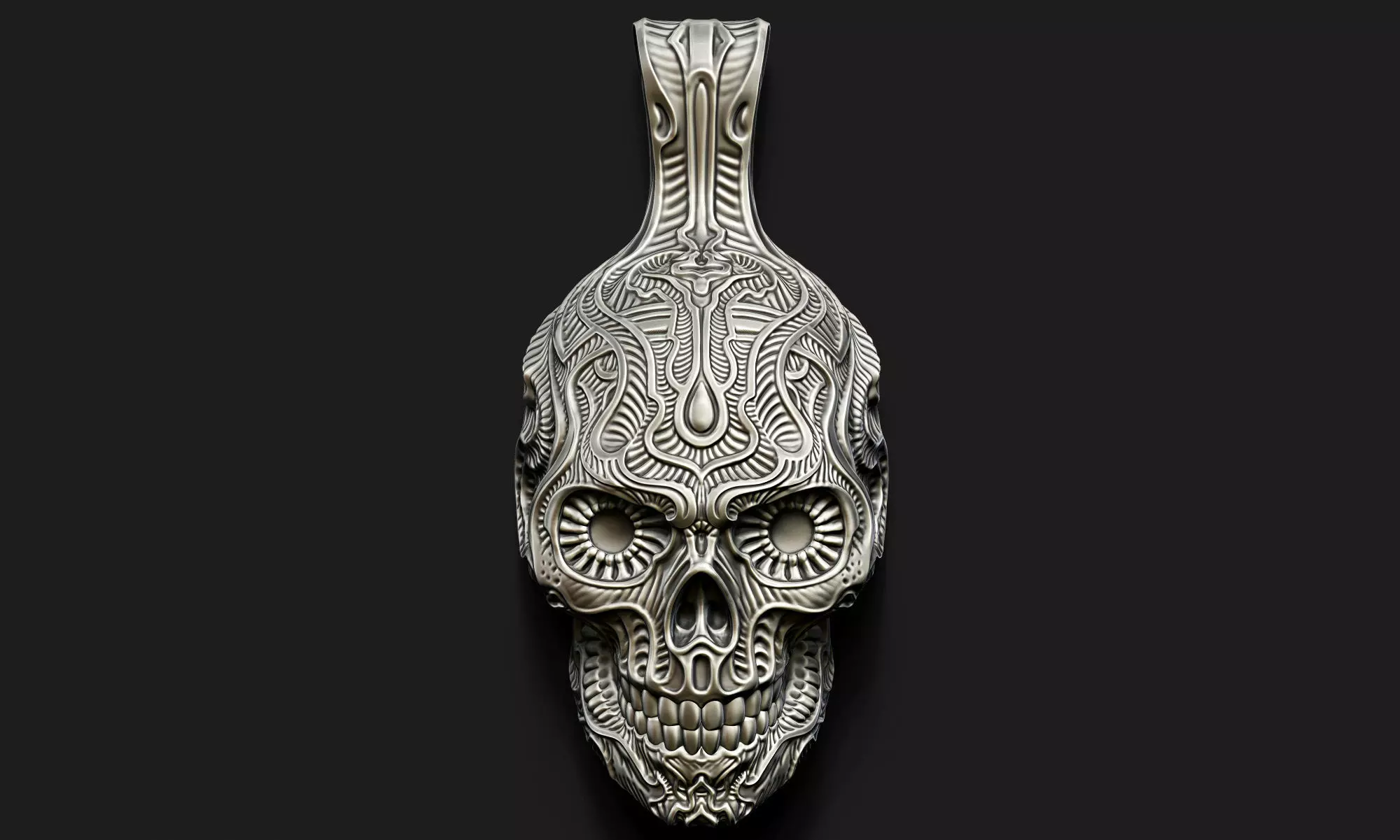 Fancy Skull pendant 3D print model_0