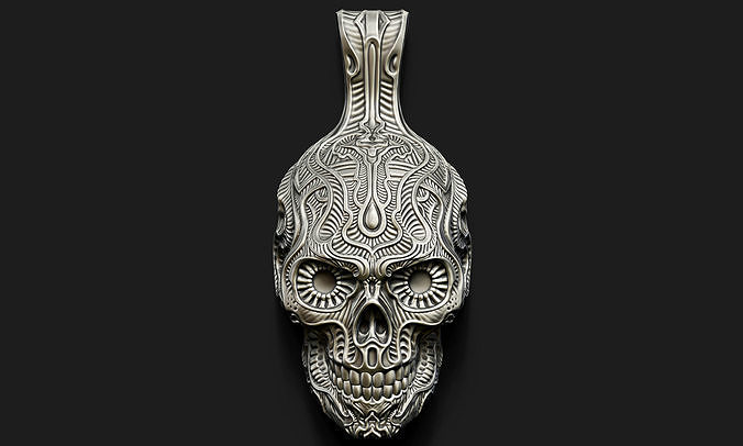 Fancy Skull pendant 3D print model