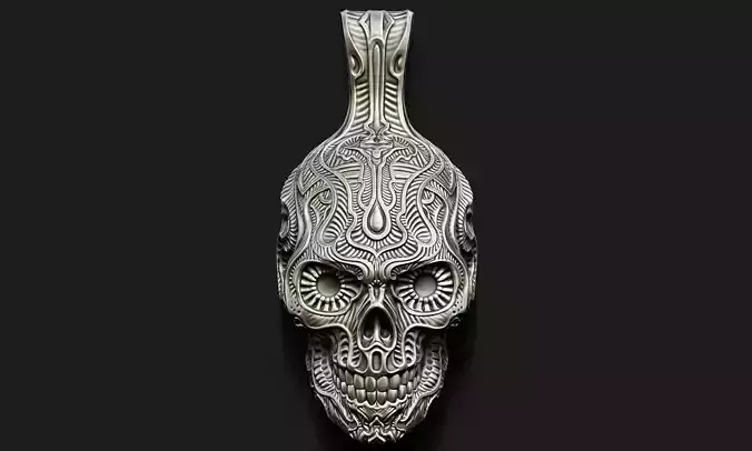 Fancy Skull pendant 3D print model