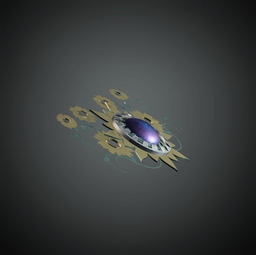 DTS - Model 3C - Hair Acc-B Low-poly 3D model_3