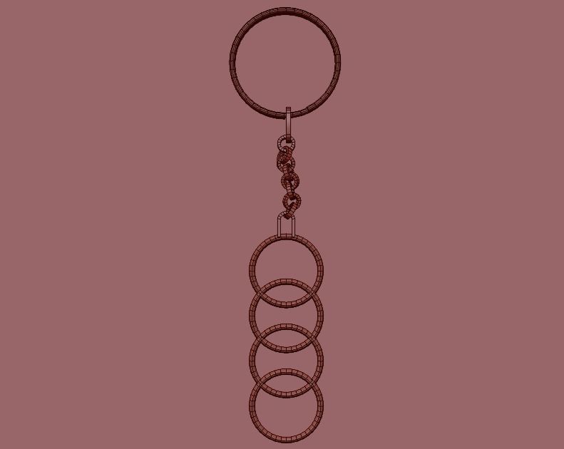 Key fob for Audi brand Low-poly 3D model_8