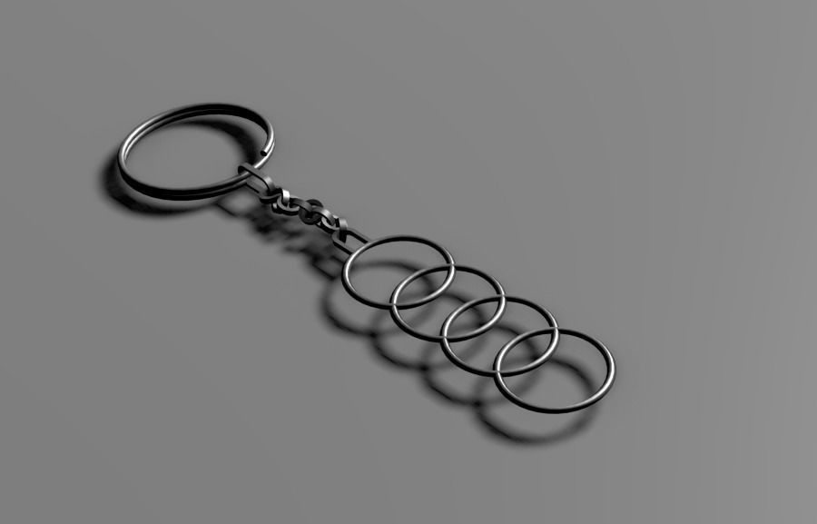 Key fob for Audi brand Low-poly 3D model_3