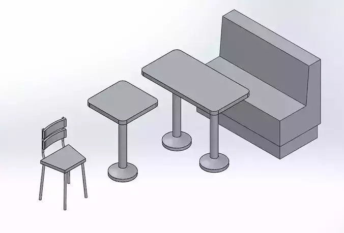 Diner Set chair with seat and back