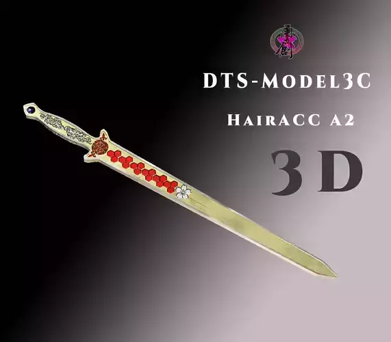 DTS - Model3C - HairPinA2 Low-poly 3D model