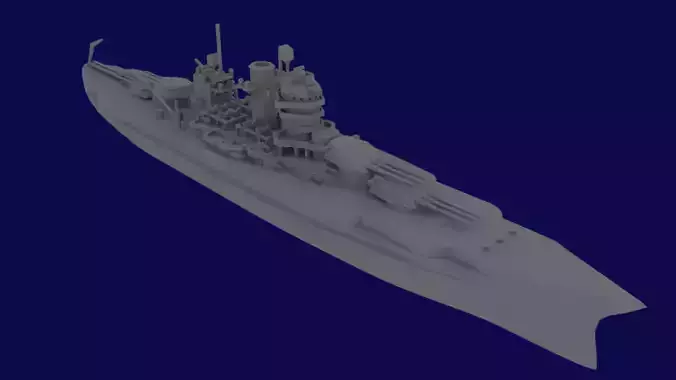 USS New Mexico BB-40 3D print model