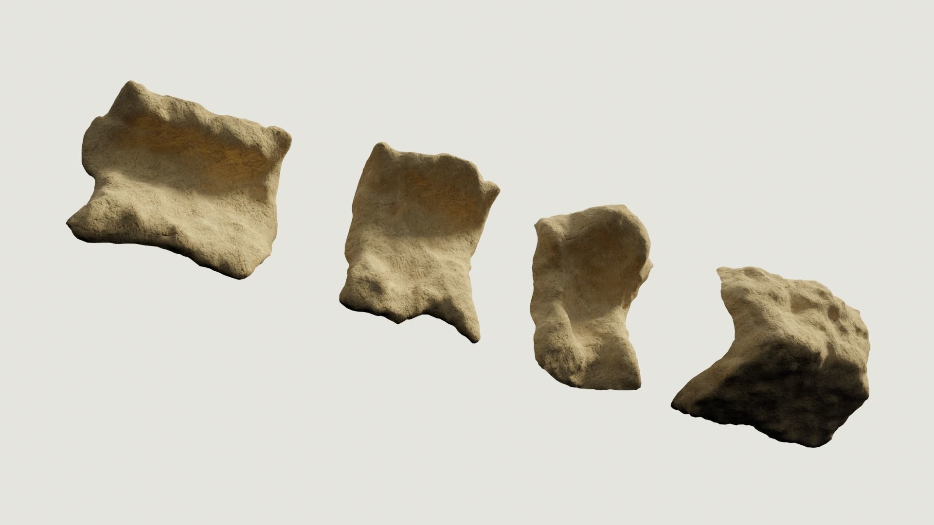 Environmental Cracked Rocks Vol4 - Game Ready and PBR Low-poly 3D model_21