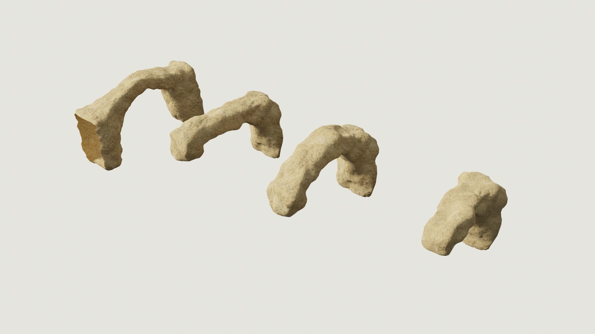 Environmental Cracked Rocks Vol4 - Game Ready and PBR Low-poly 3D model_1