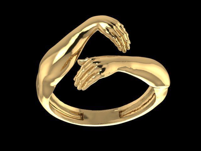 Hug ring 3D print model_1