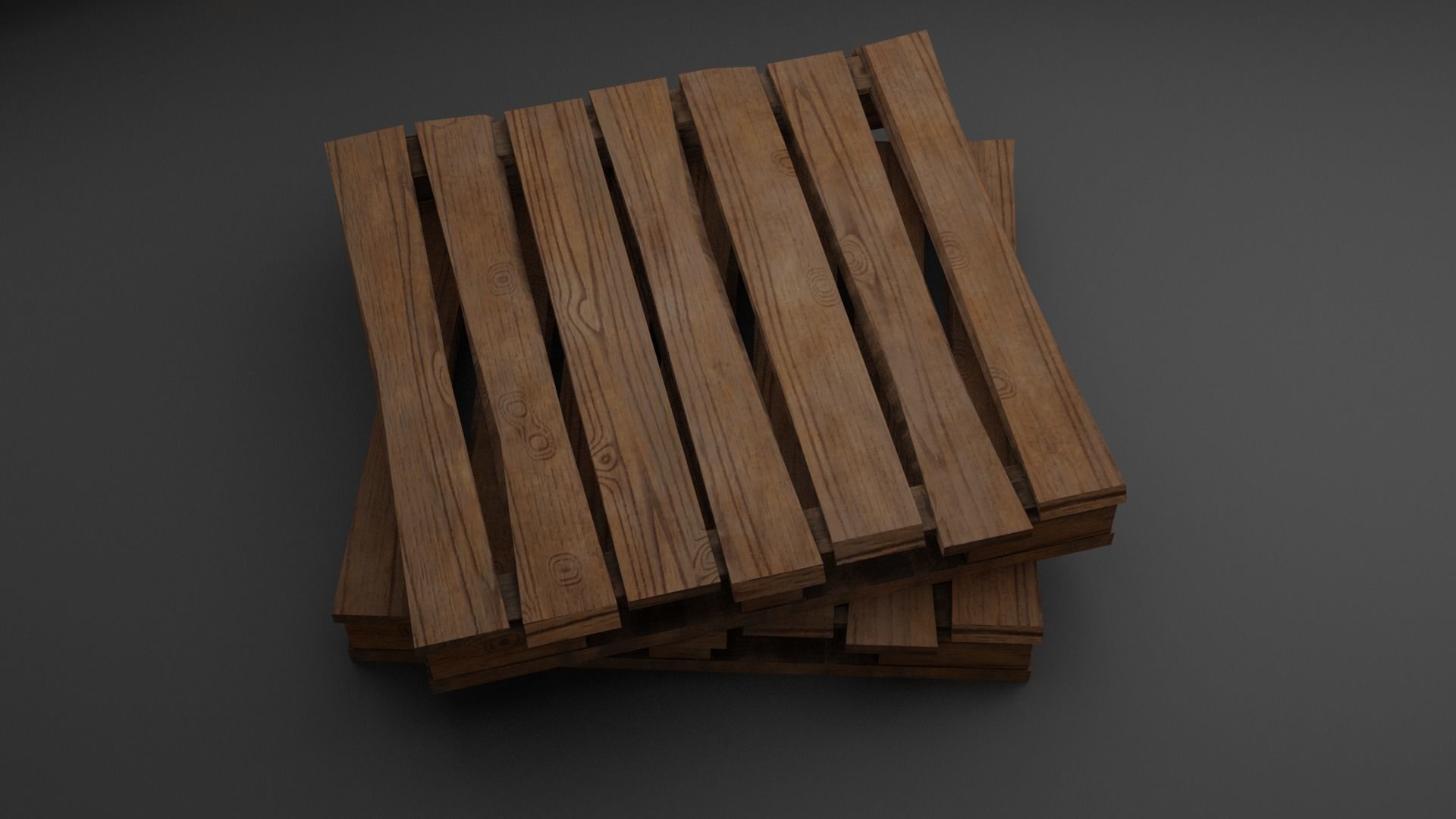Crate and Tables Free low-poly 3D model_6