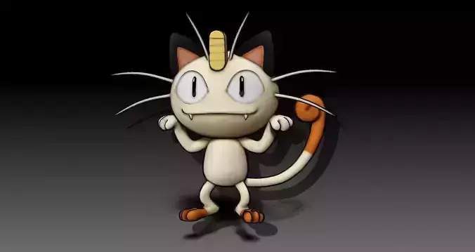 Meowth -Pokemon -3D Printable Figure - Toy 3D print model