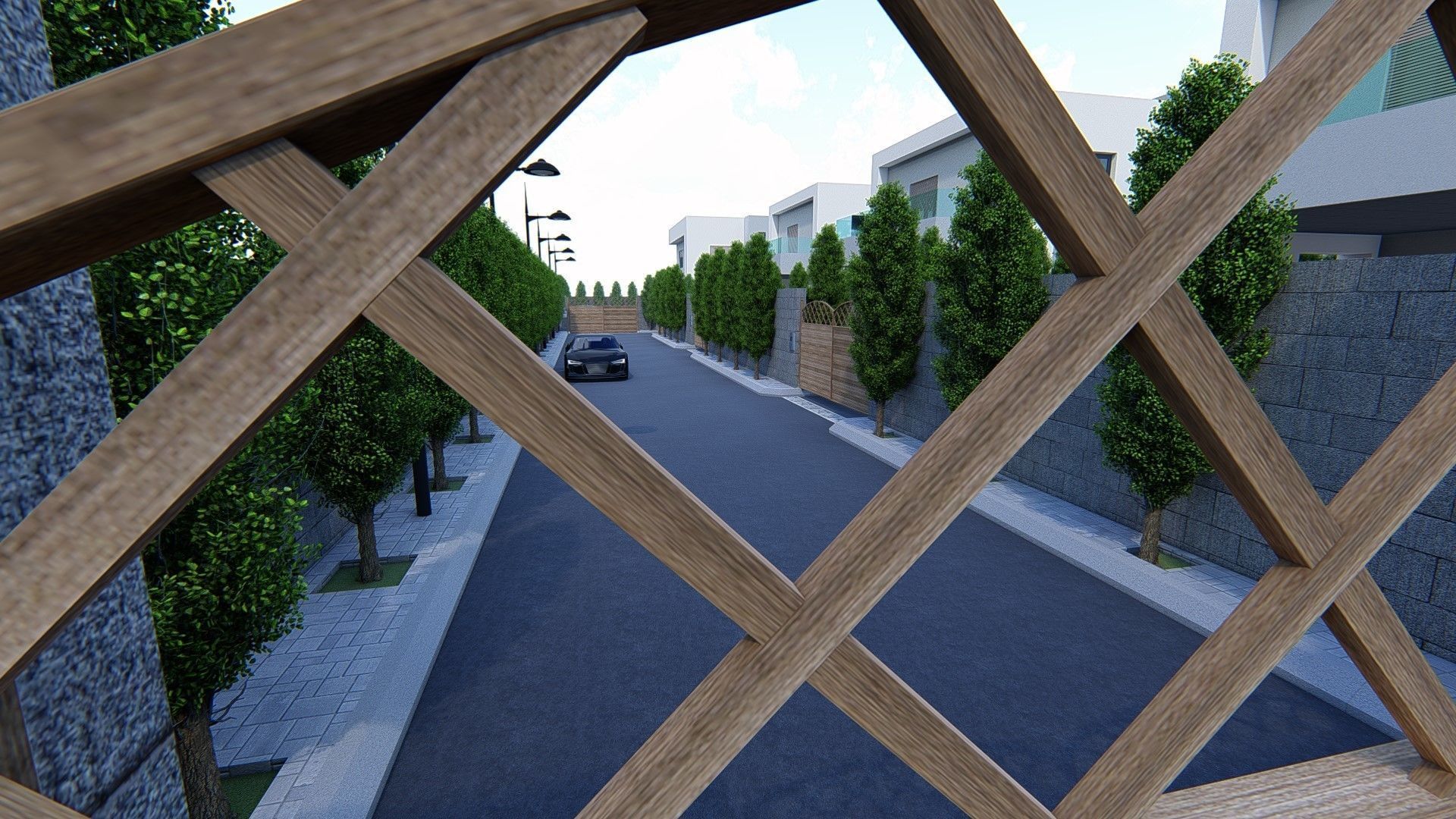 4 villa 2d 3d interior exterior walkthrough 3D model_2