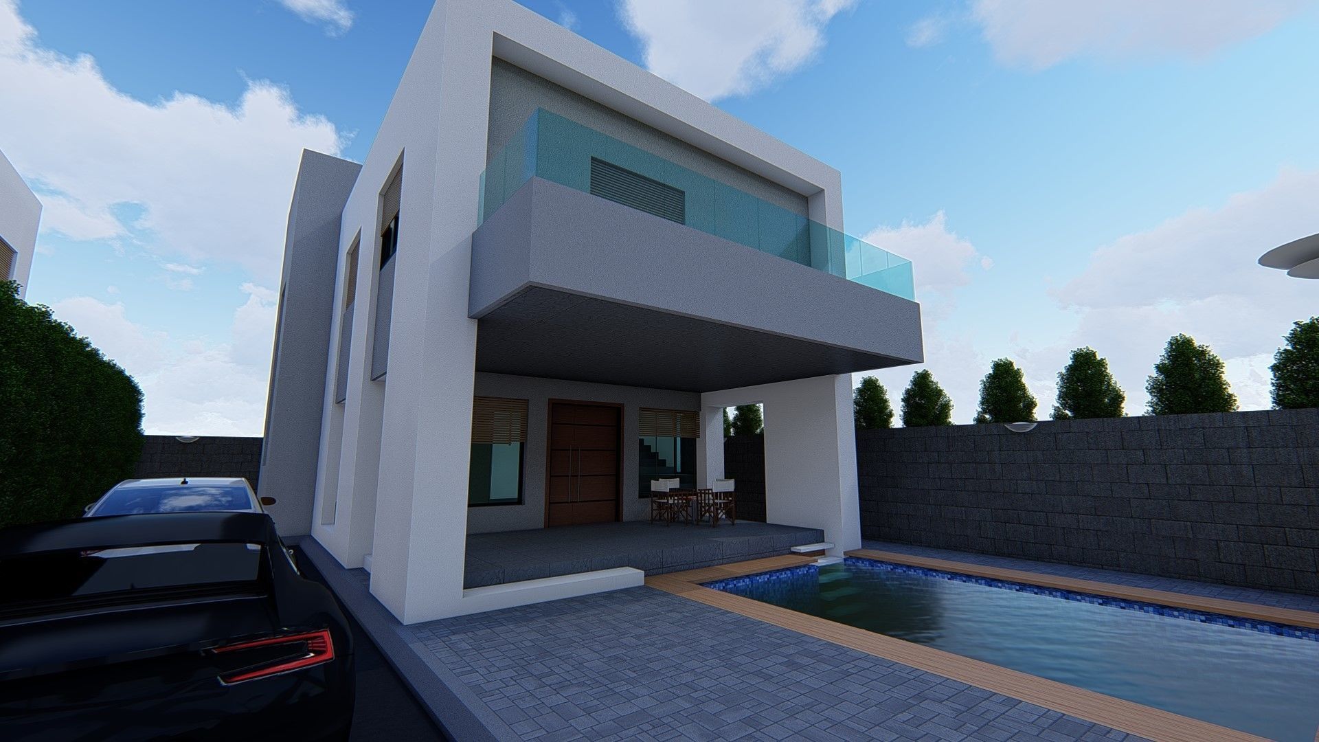 4 villa 2d 3d interior exterior walkthrough 3D model_26