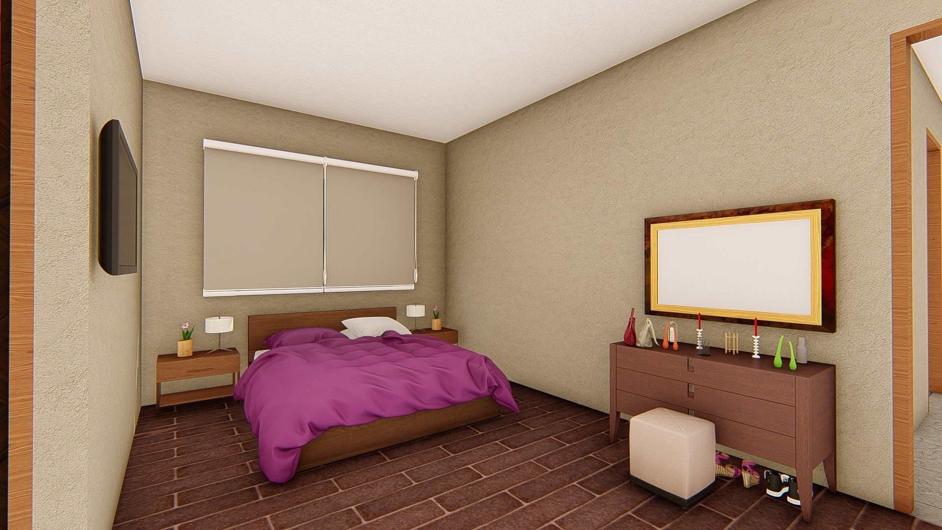 4 villa 2d 3d interior exterior walkthrough 3D model_30