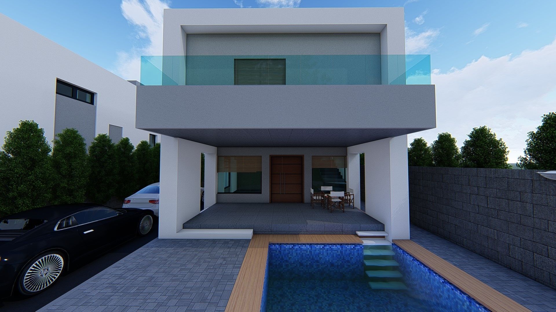 4 villa 2d 3d interior exterior walkthrough 3D model_28