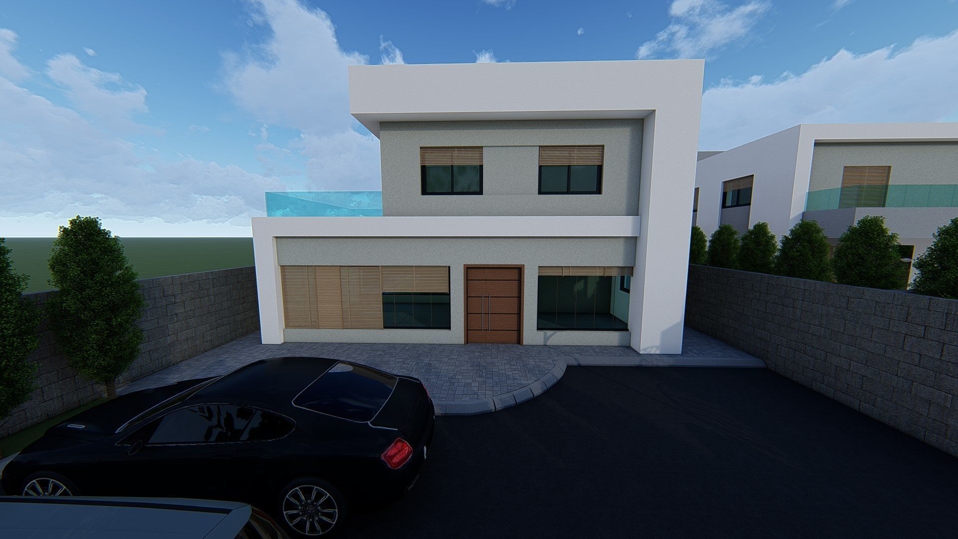 4 villa 2d 3d interior exterior walkthrough 3D model_15