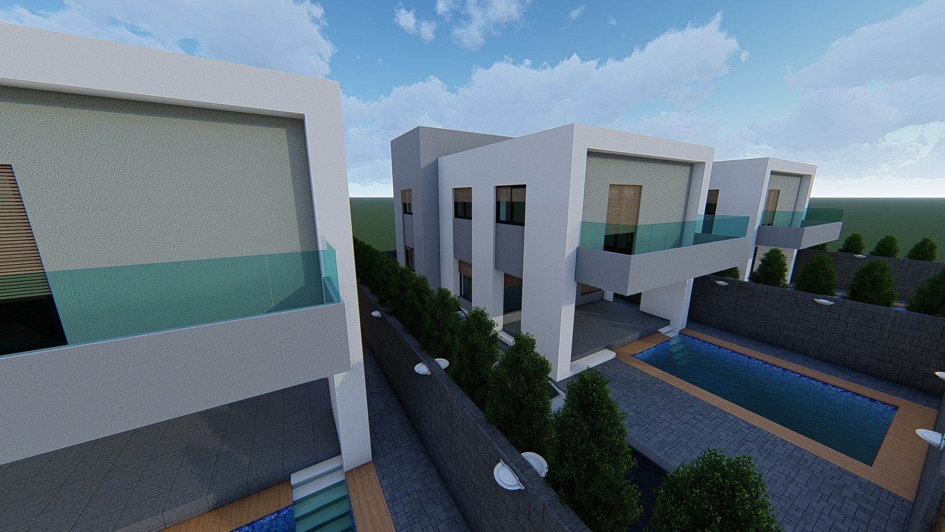 4 villa 2d 3d interior exterior walkthrough 3D model_10