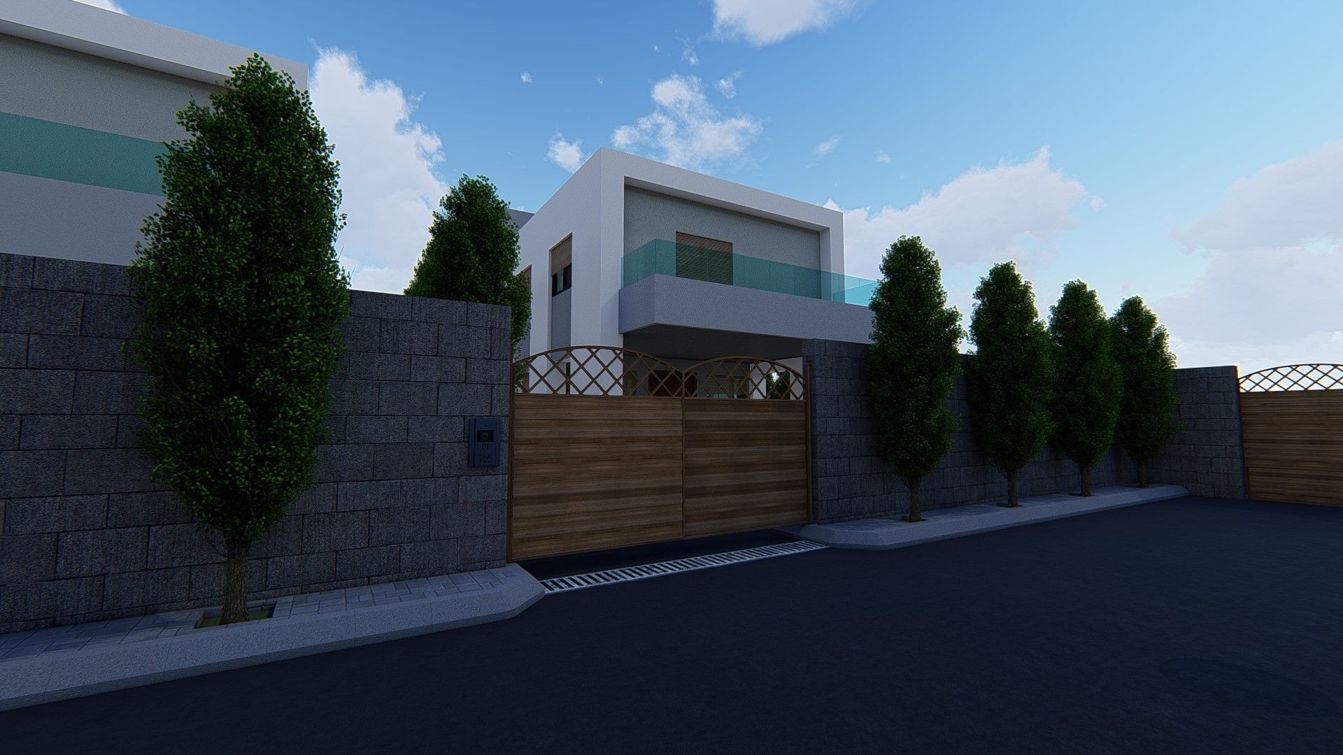 4 villa 2d 3d interior exterior walkthrough 3D model_24