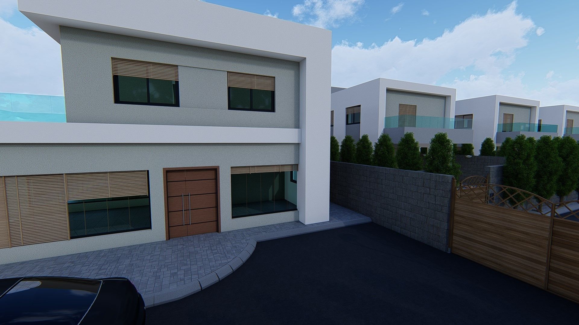 4 villa 2d 3d interior exterior walkthrough 3D model_21