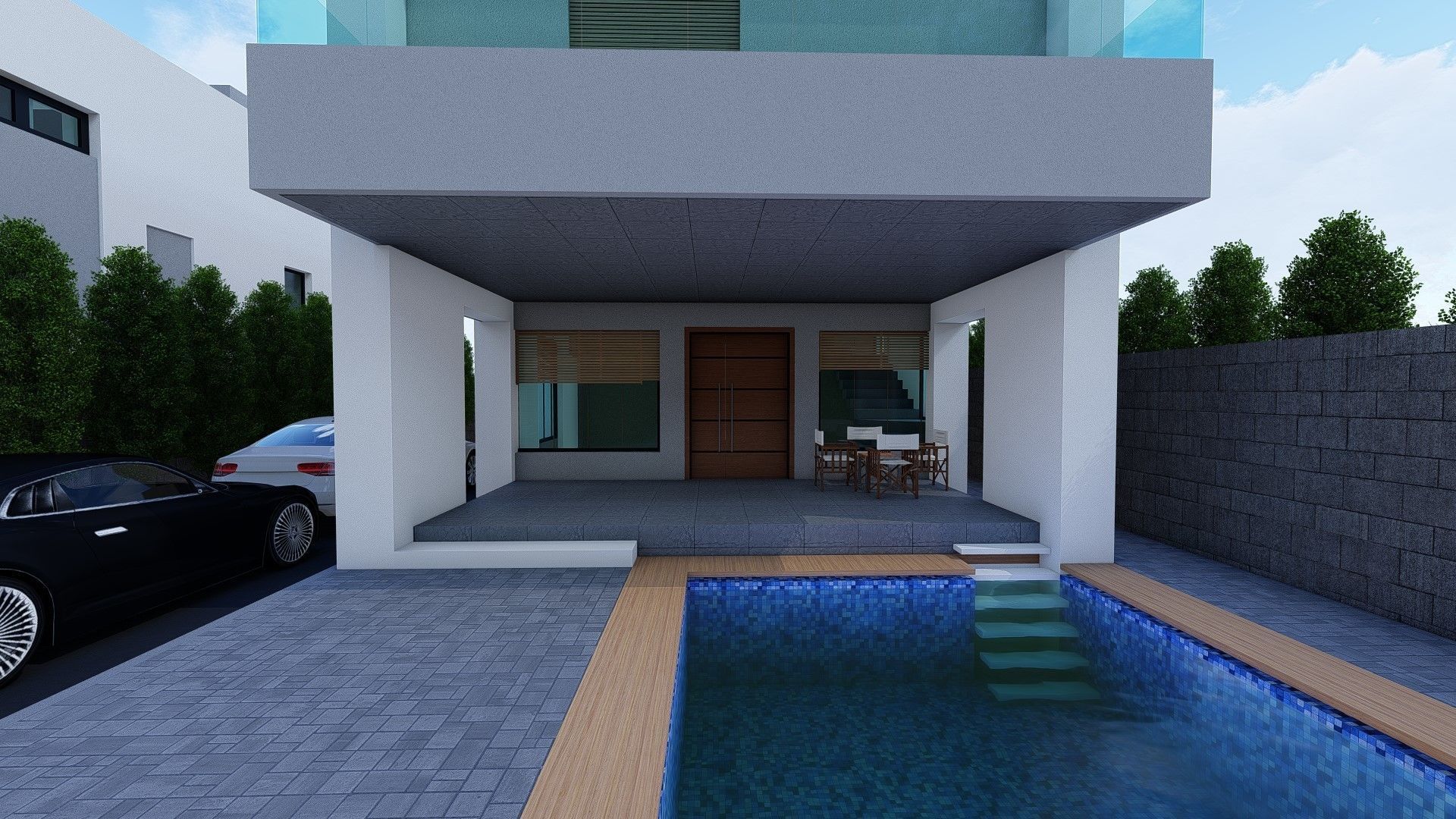4 villa 2d 3d interior exterior walkthrough 3D model_27