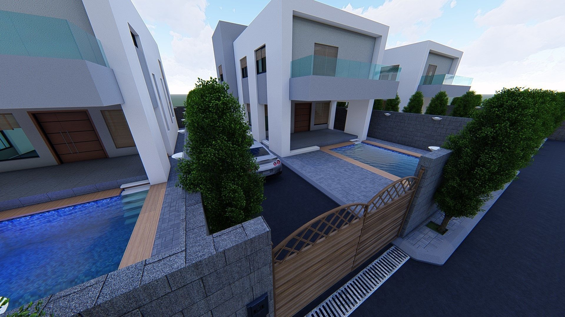 4 villa 2d 3d interior exterior walkthrough 3D model_19