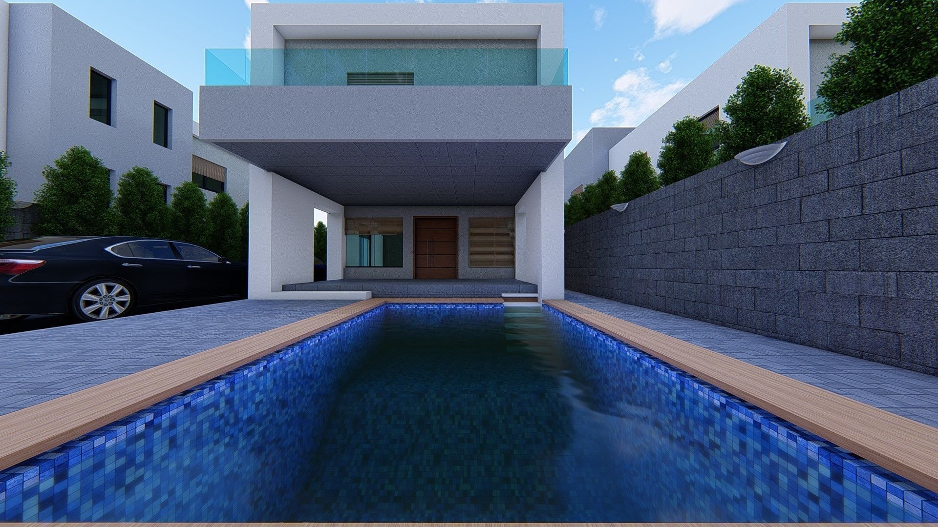4 villa 2d 3d interior exterior walkthrough 3D model_18