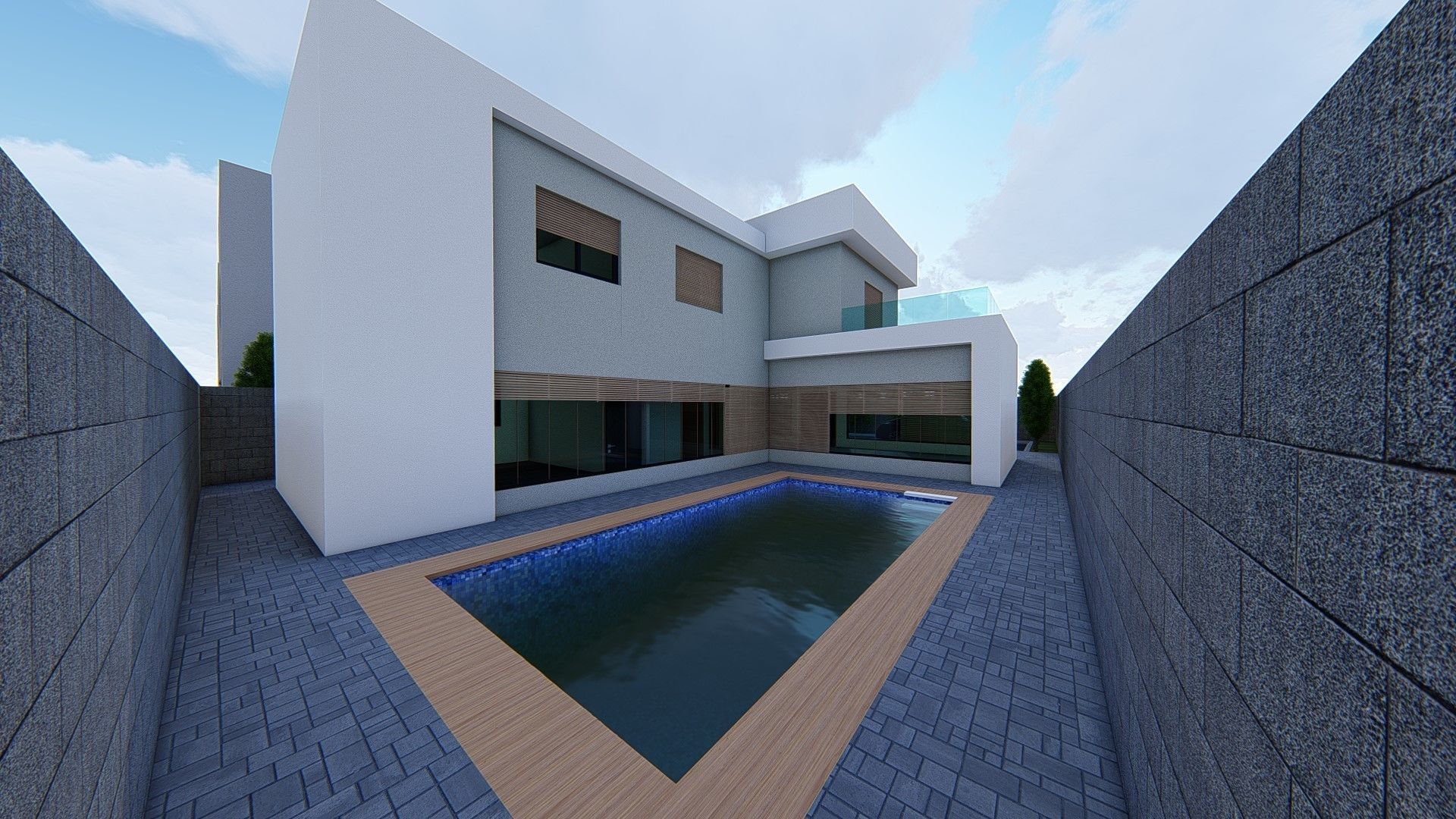 4 villa 2d 3d interior exterior walkthrough 3D model_16