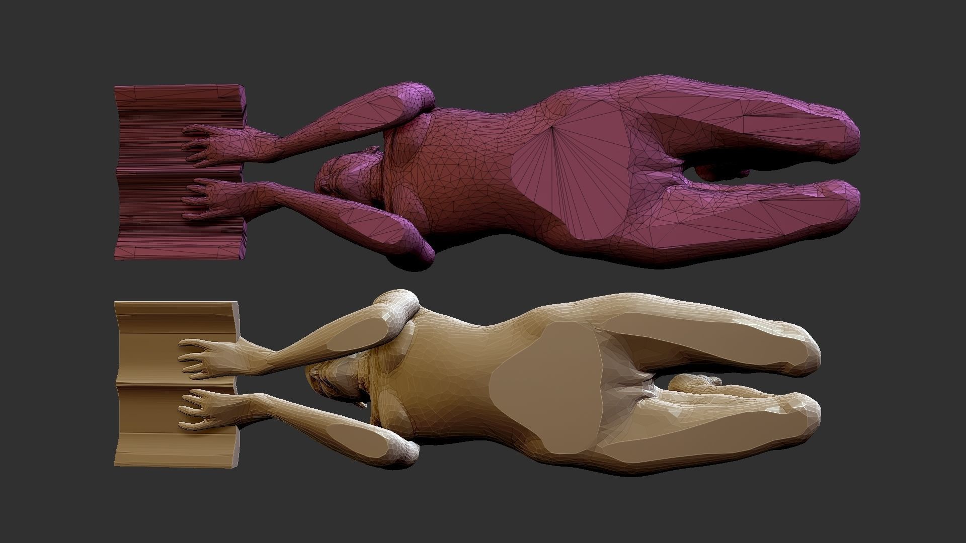 bookgirl nude woman reading book 3D print model_5